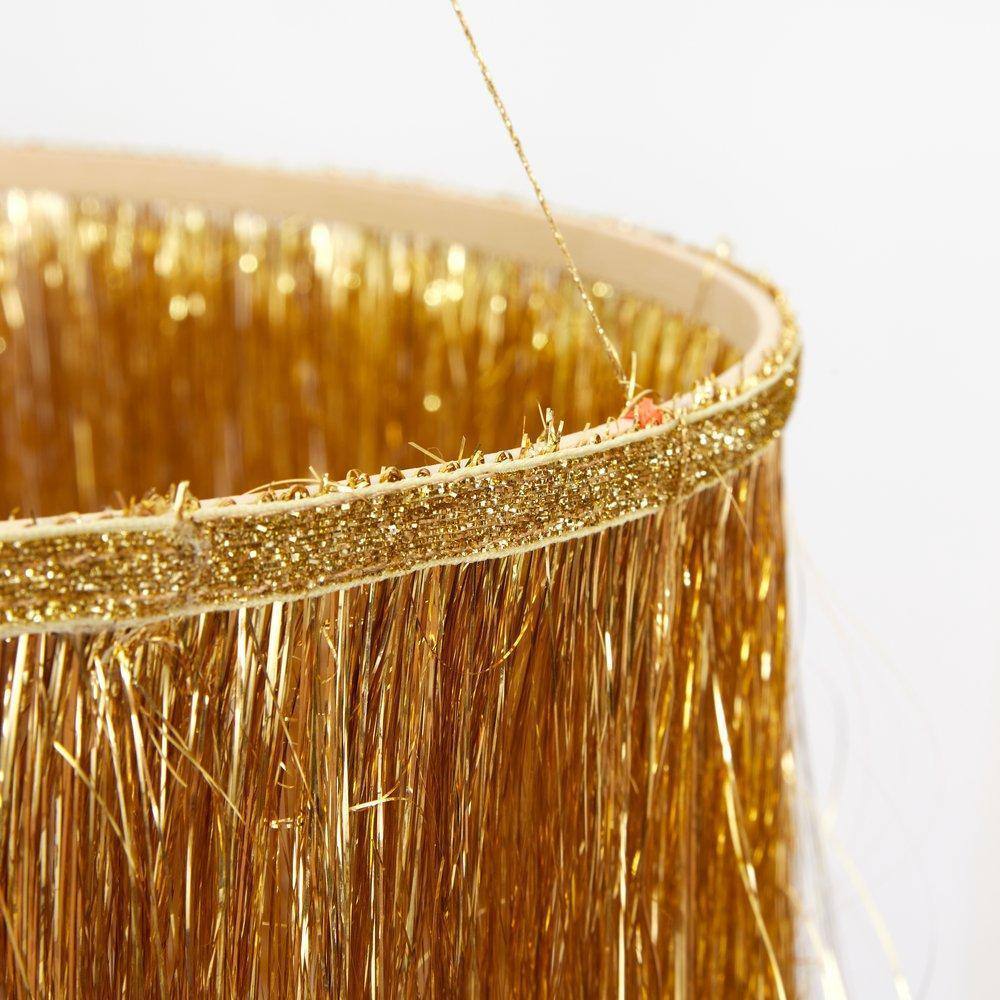 Meri Meri Gold Tinsel Chandelier - partyalacarte.co.in