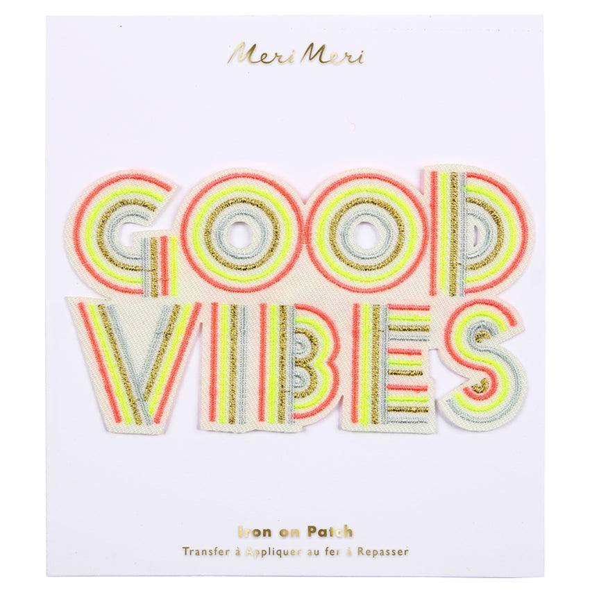 Meri Meri Good Vibes Iron-on-Patch - partyalacarte.co.in