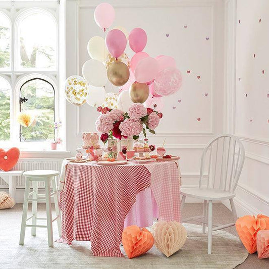Meri Meri Heart Honeycomb Decorations (set of 6) - partyalacarte.co.in