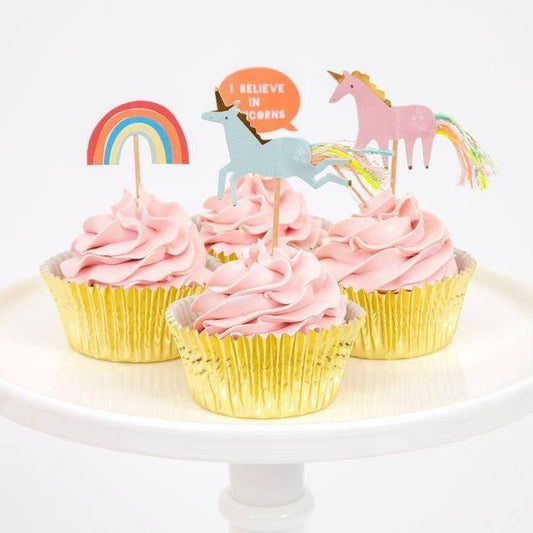 Meri Meri I Believe In Unicorns Cupcake Kit (set of 24 toppers) - partyalacarte.co.in