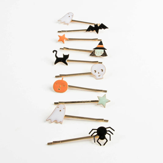 Enamel Halloween Hair Slides (x 10)