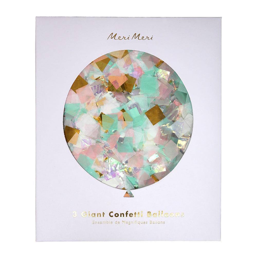 Meri Meri Iridescent Giant Confetti Balloon Kit (set of 3) - partyalacarte.co.in