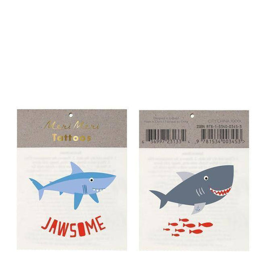 Meri Meri Jawsome Small Tattoos (set of 2 sheets) - partyalacarte.co.in