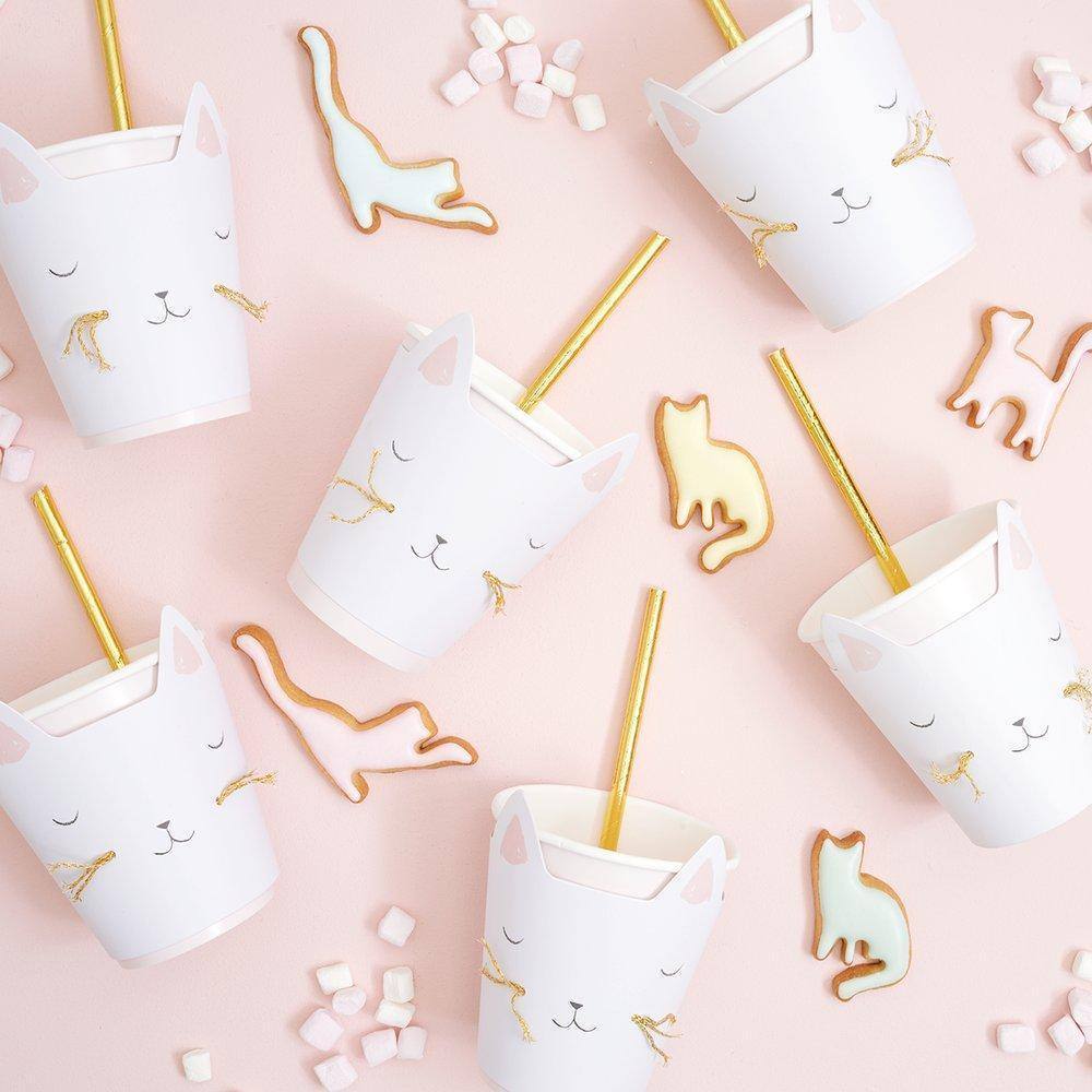 Meri Meri Kitty Cat Party Cups (set of 12) - partyalacarte.co.in