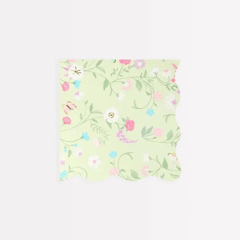 Meri Meri Laduree Floral Small Napkins (x 16) - partyalacarte.co.in