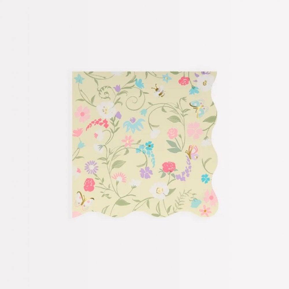 Meri Meri Laduree Floral Small Napkins (x 16) - partyalacarte.co.in