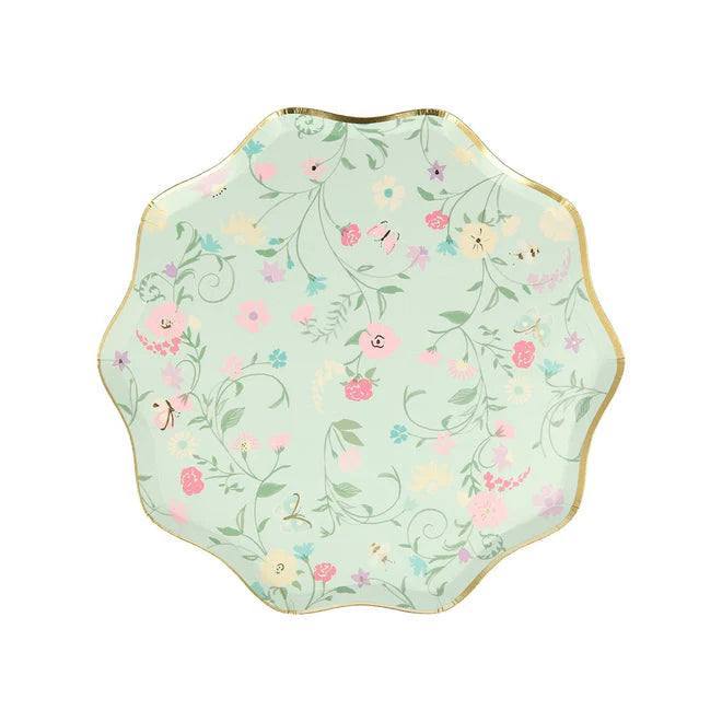 Meri Meri Laduree Paris Floral Side Plates (x 8) - partyalacarte.co.in