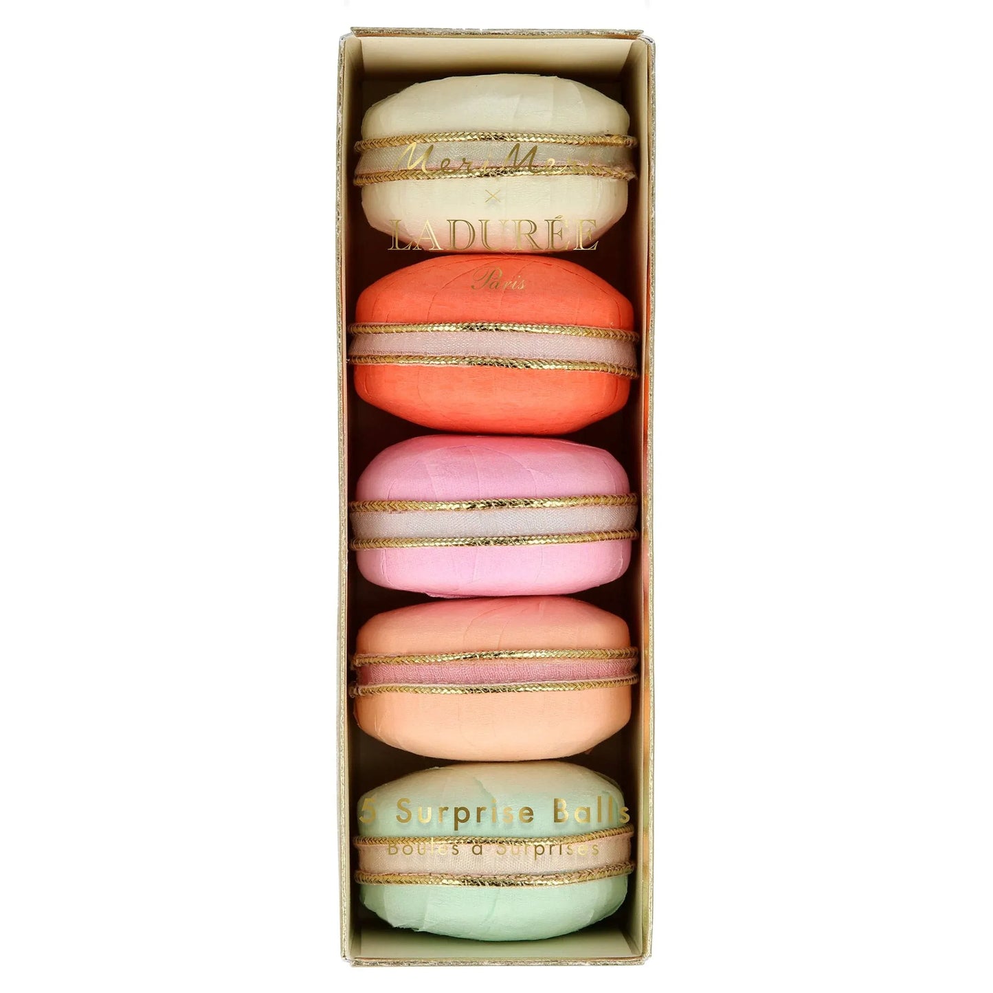 Meri Meri Ladurée Paris Macaron Surprise Balls(x5) - partyalacarte.co.in