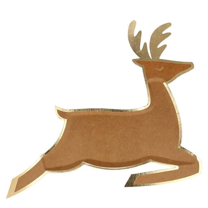 Meri Meri Leaping Reindeer Plates (X8) - partyalacarte.co.in
