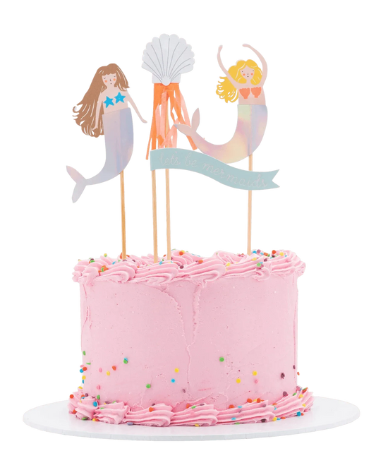 Meri Meri Let's Be Mermaids Cake Toppers (Pack of 4) - partyalacarte.co.in