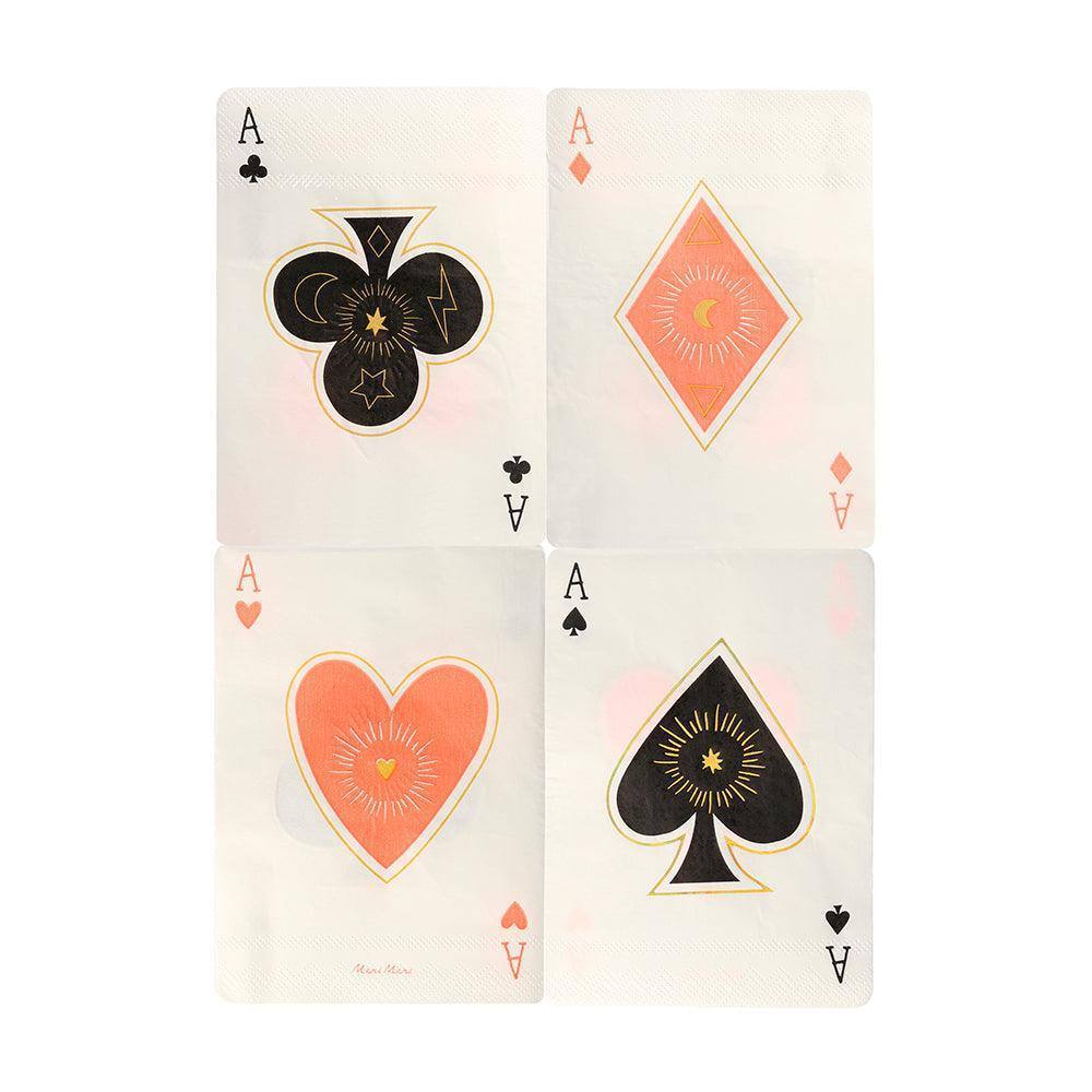 Meri Meri Magic Aces Napkins (set of 16) - partyalacarte.co.in