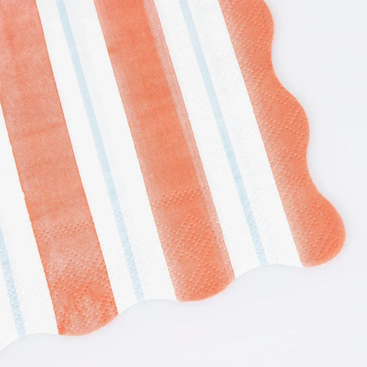 Preppy Stripe Small Napkins (x16)