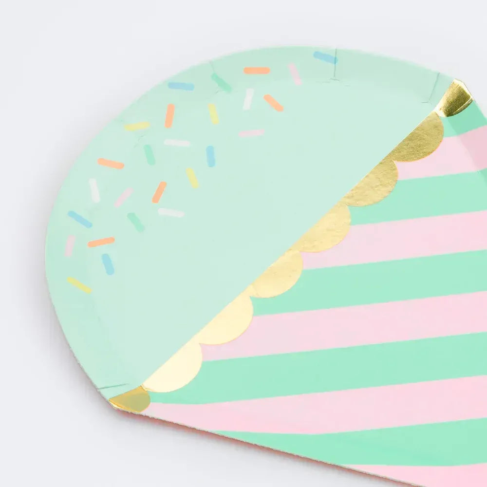 Ice Cream With Sprinkles Plates (x8)