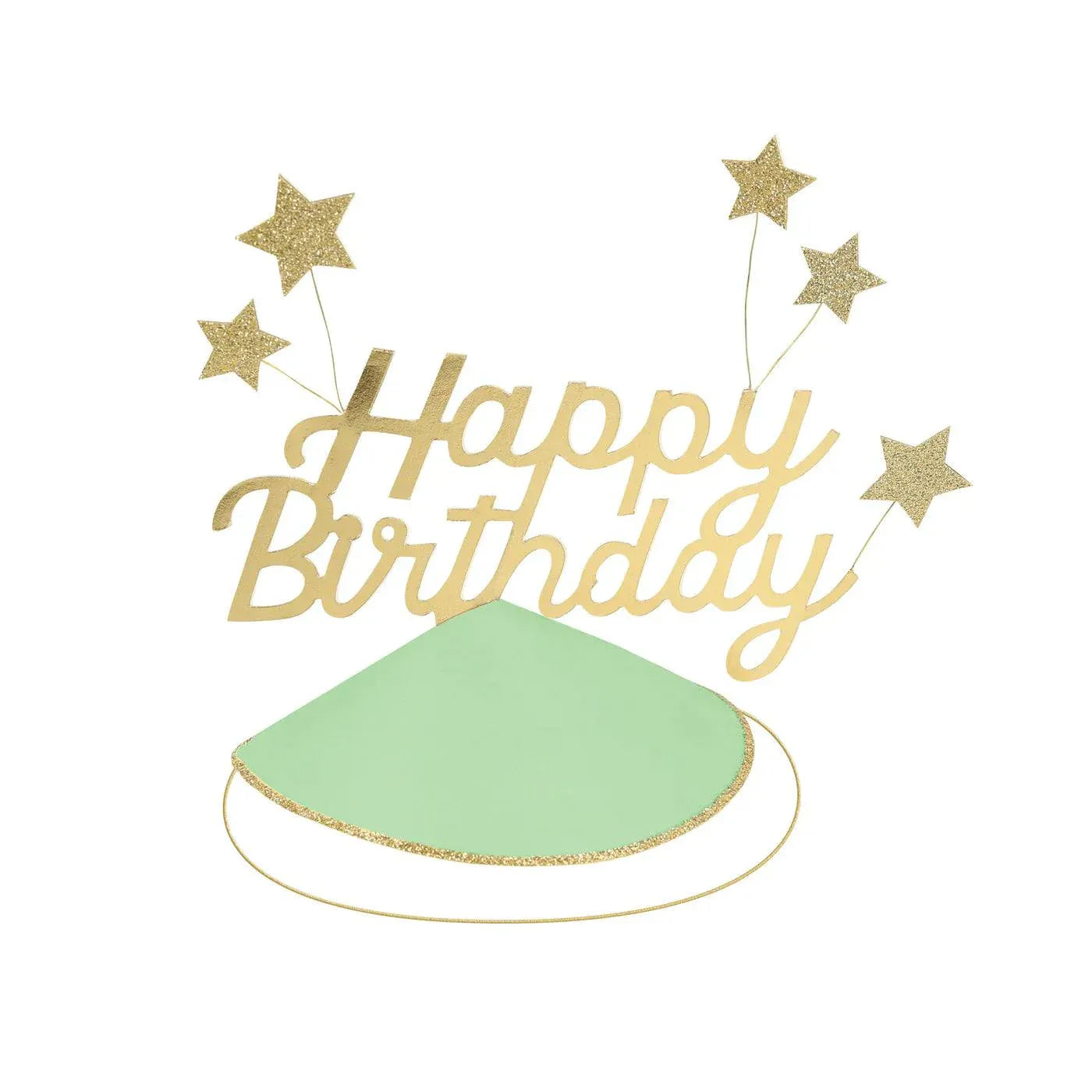 Happy Birthday & Stars Party Hats (x6)