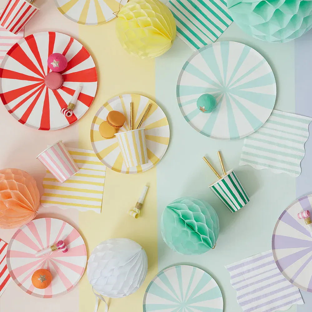 Mixed Stripe Cups (x8)