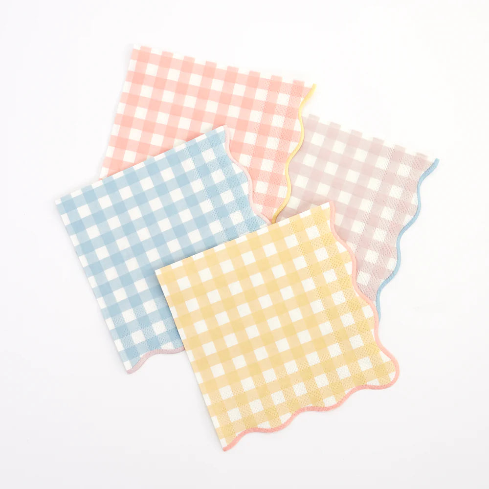 Gingham Small Napkins (x 20)