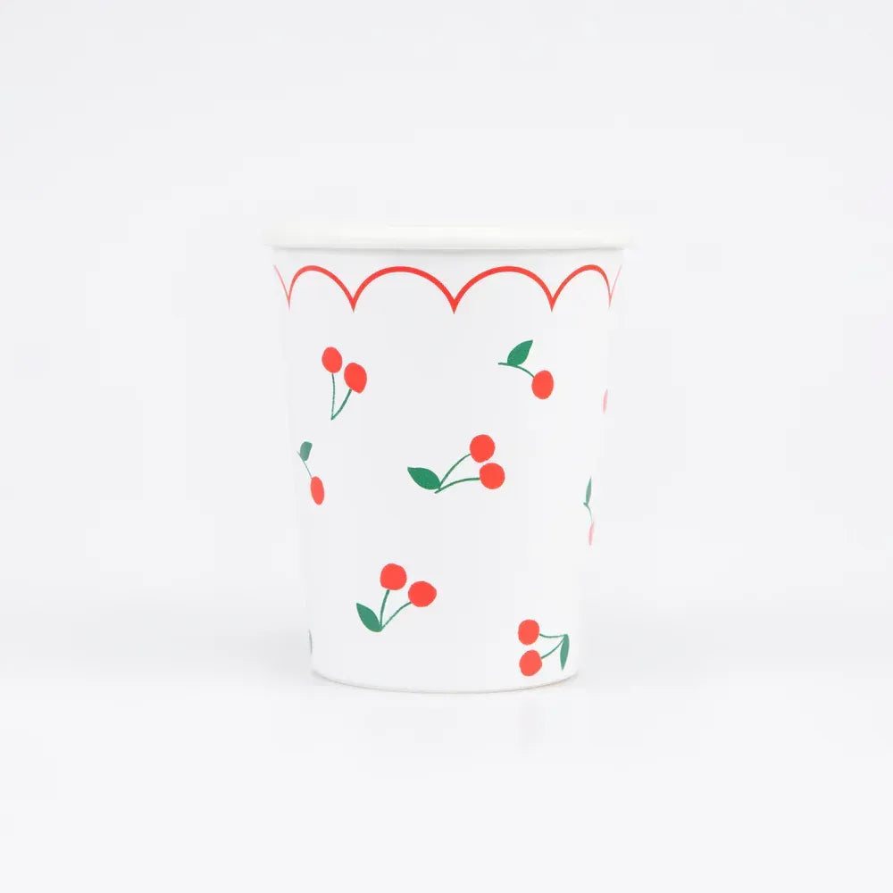 Cherry Pattern Cups (x8)