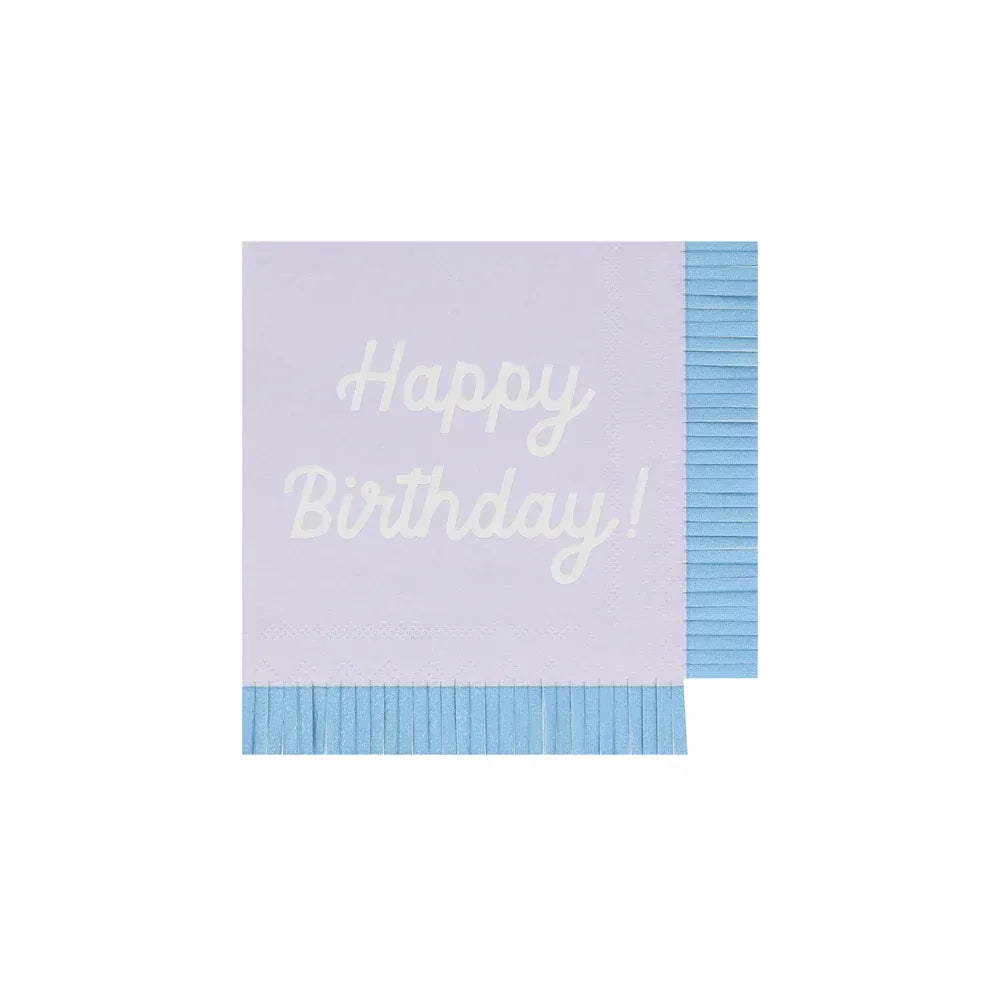 Mixed Happy Birthday Small Napkins (x16)