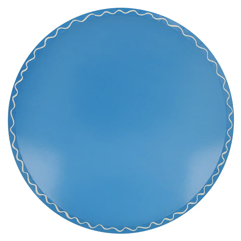 Mixed Wavy Line Dinner Plates (x8)