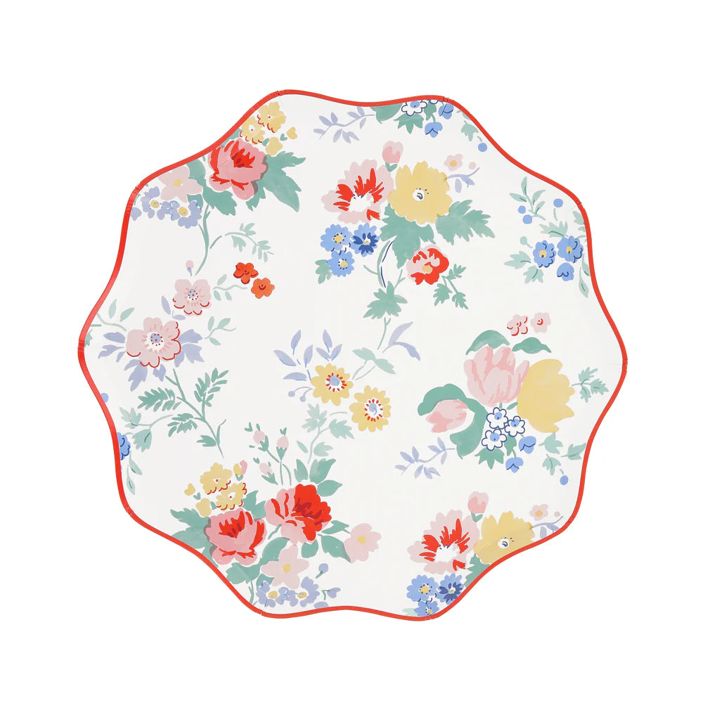 Vintage Floral Side Plates (x8)