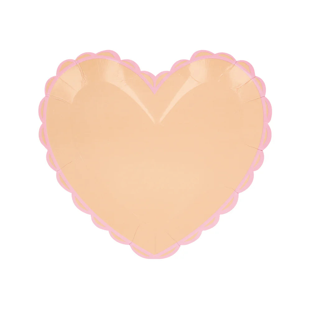 Pastel Heart Small Plates (x 8)