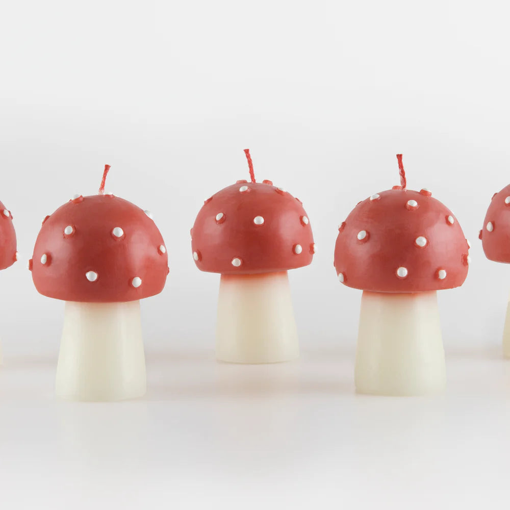 Mini Mushroom Candles (x6)