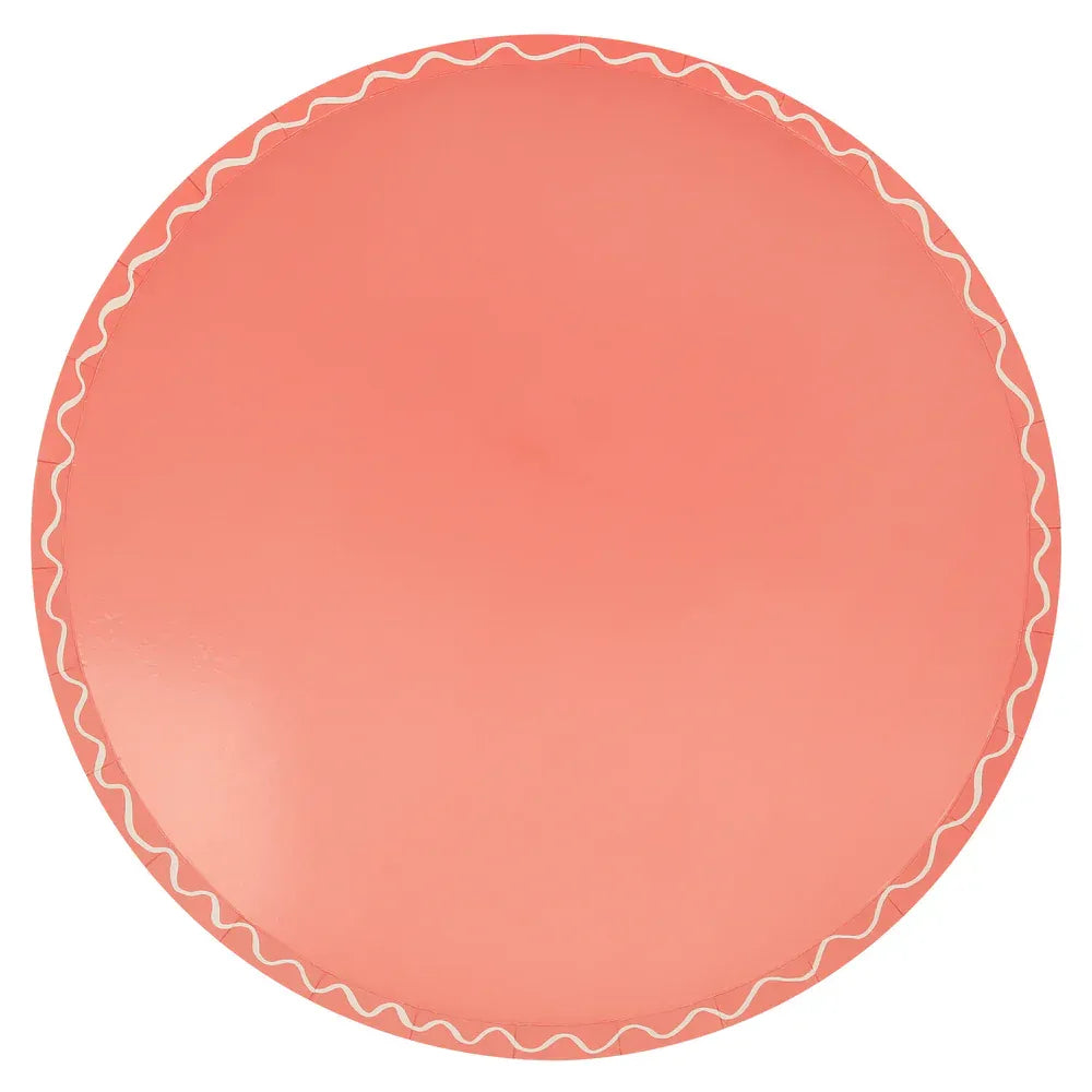 Mixed Wavy Line Dinner Plates (x8)