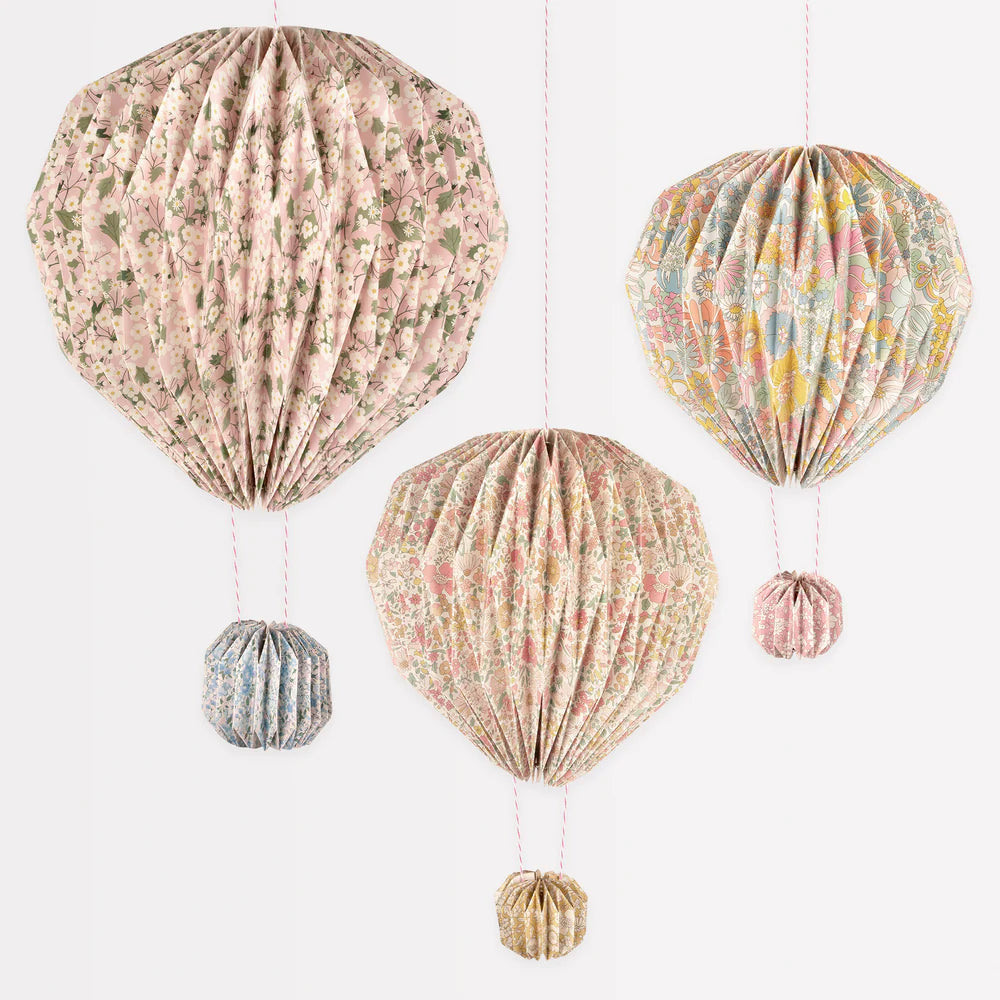 Meri Meri x Liberty Origami Balloon Decorations (x3)