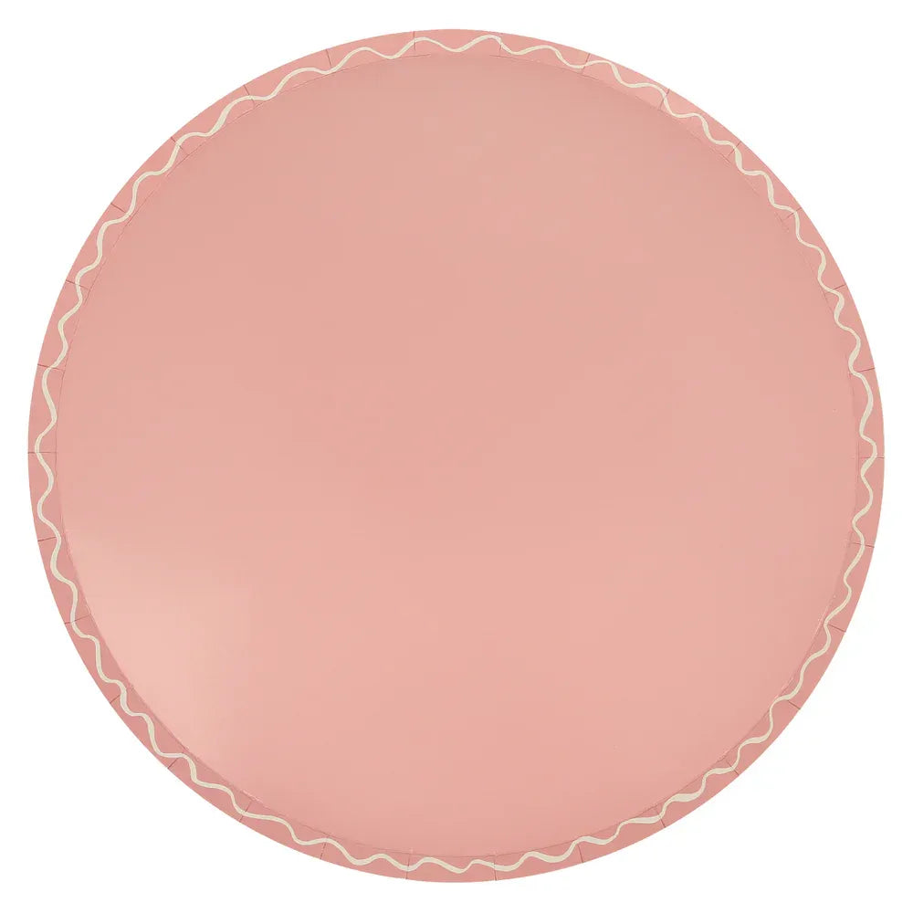 Mixed Wavy Line Dinner Plates (x8)