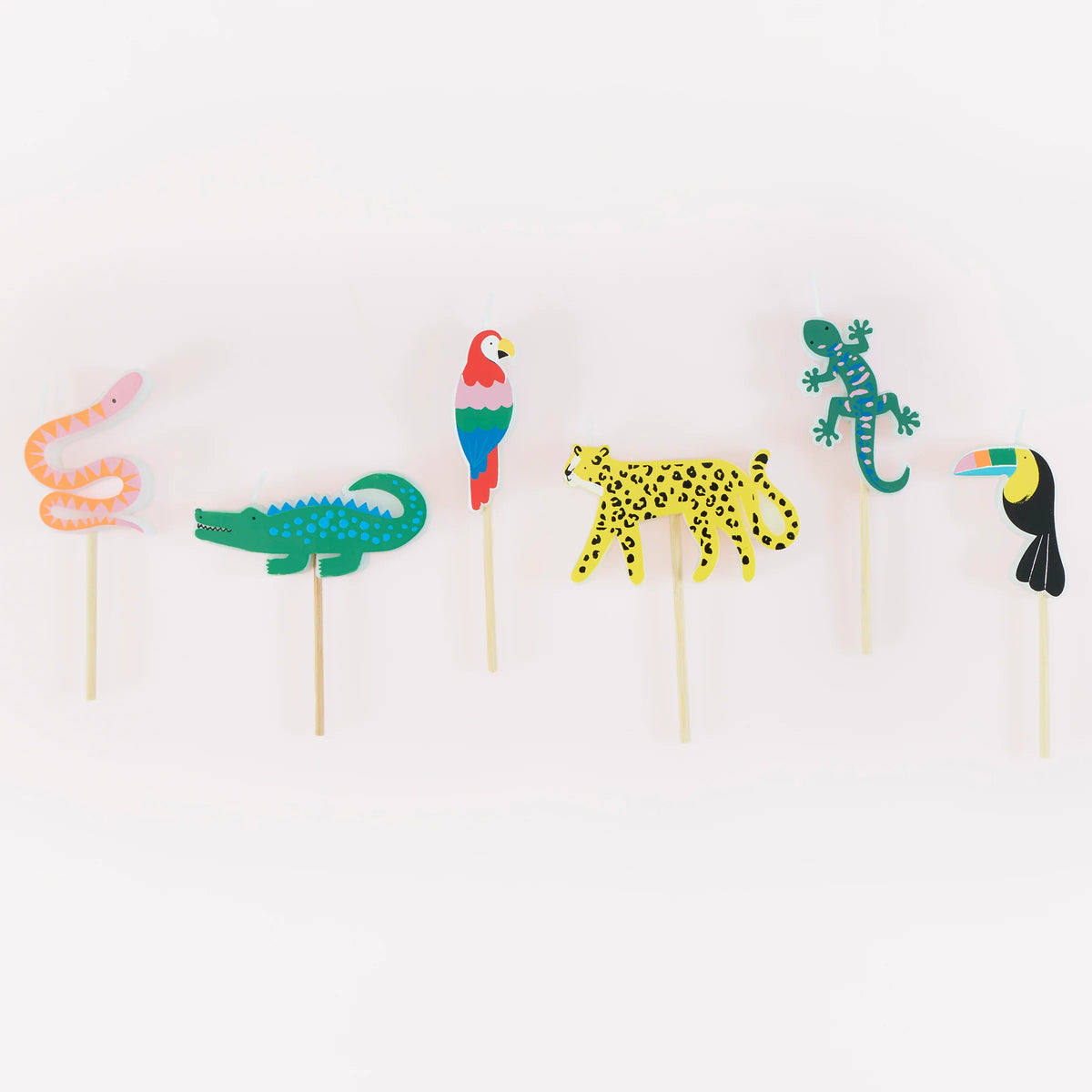 Jungle Jamboree Birthday Candles | Pack of 6