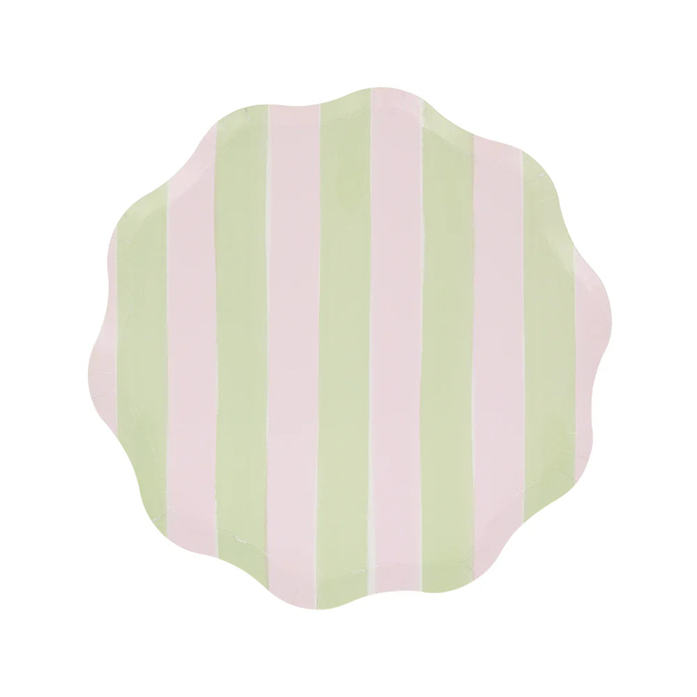 Pastel Stripe Side Plates (x 8)