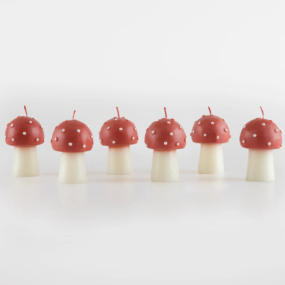 Mini Mushroom Candles (x6)