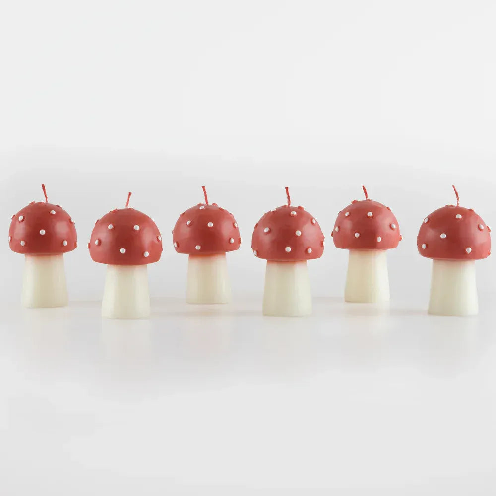 Mini Mushroom Candles (x6)