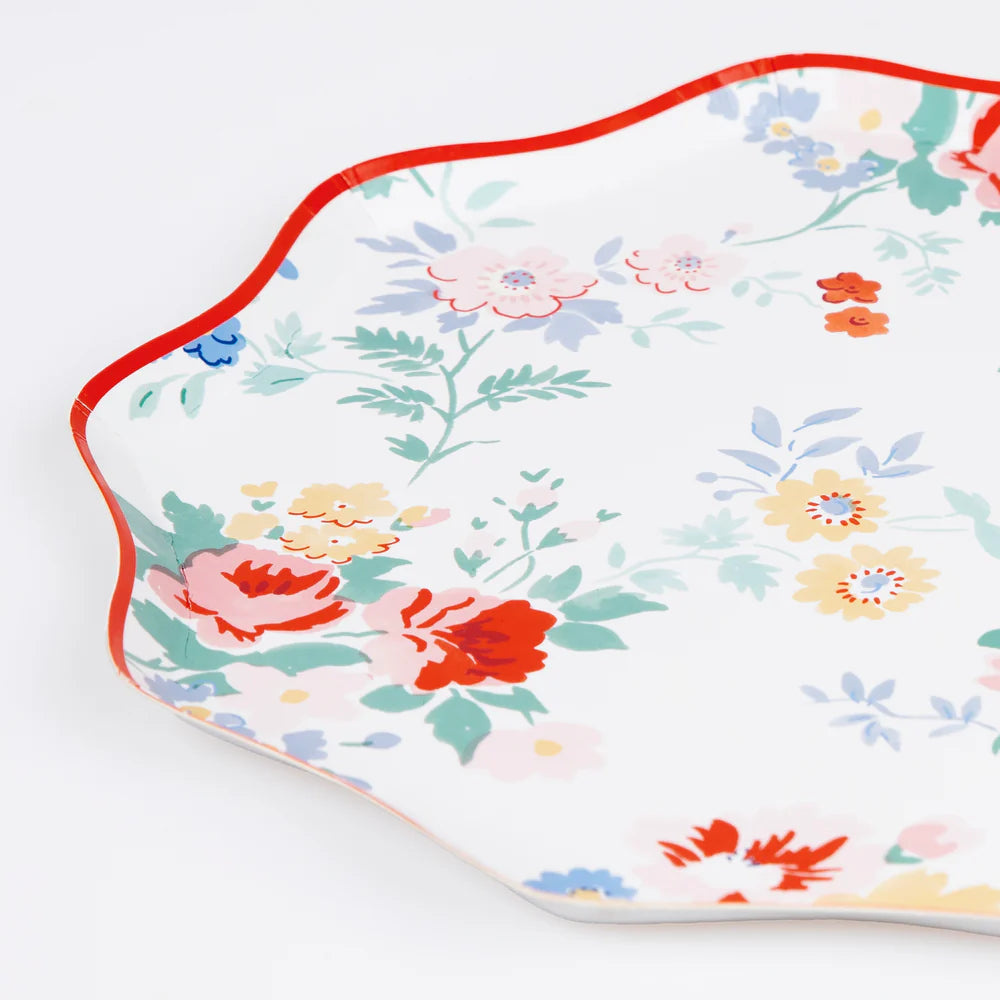 Vintage Floral Side Plates (x8)