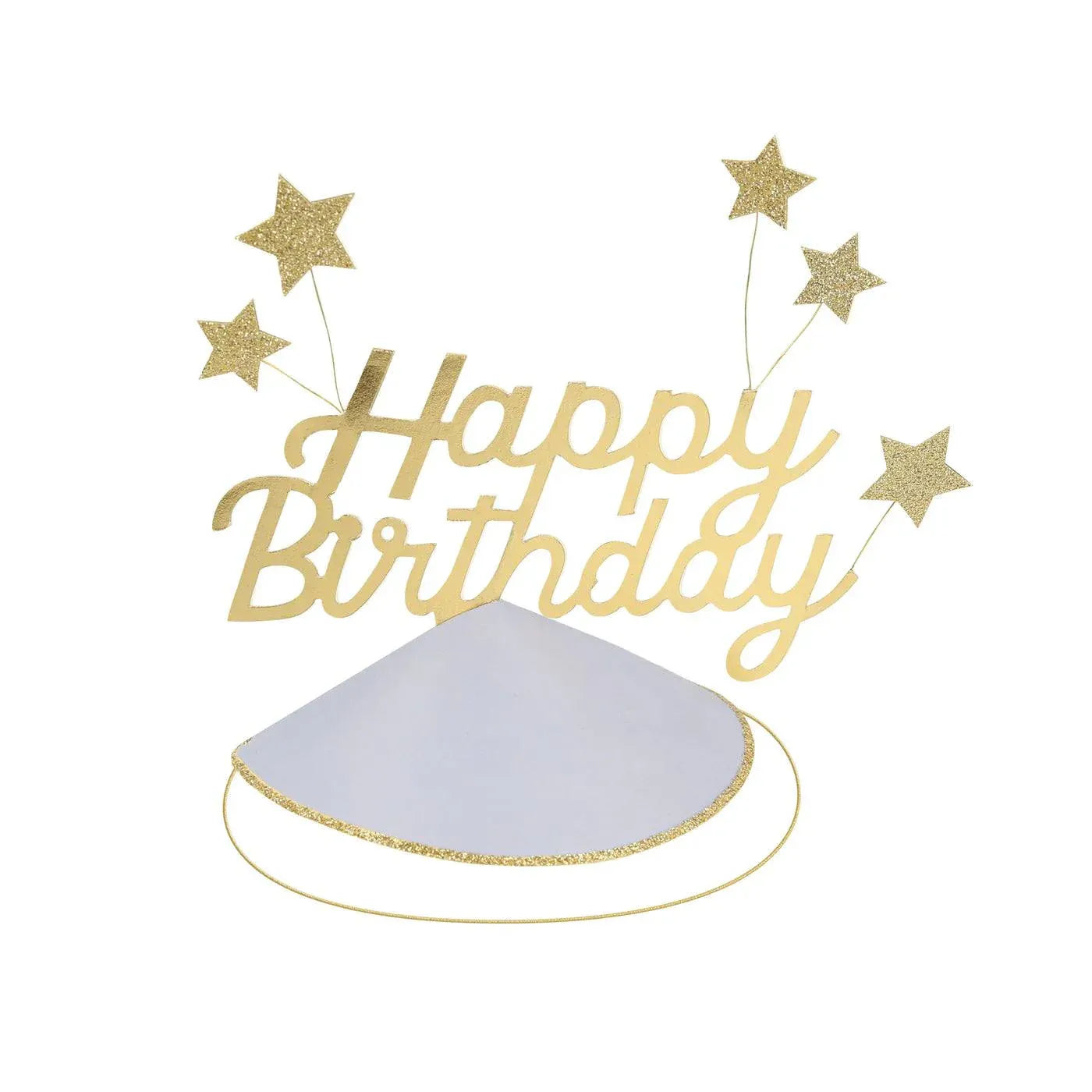 Happy Birthday & Stars Party Hats (x6)