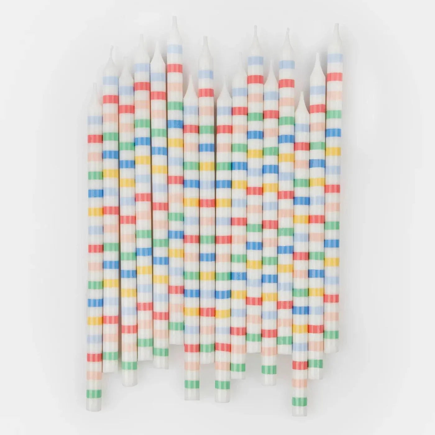 Multi Stripe Candles (x16)
