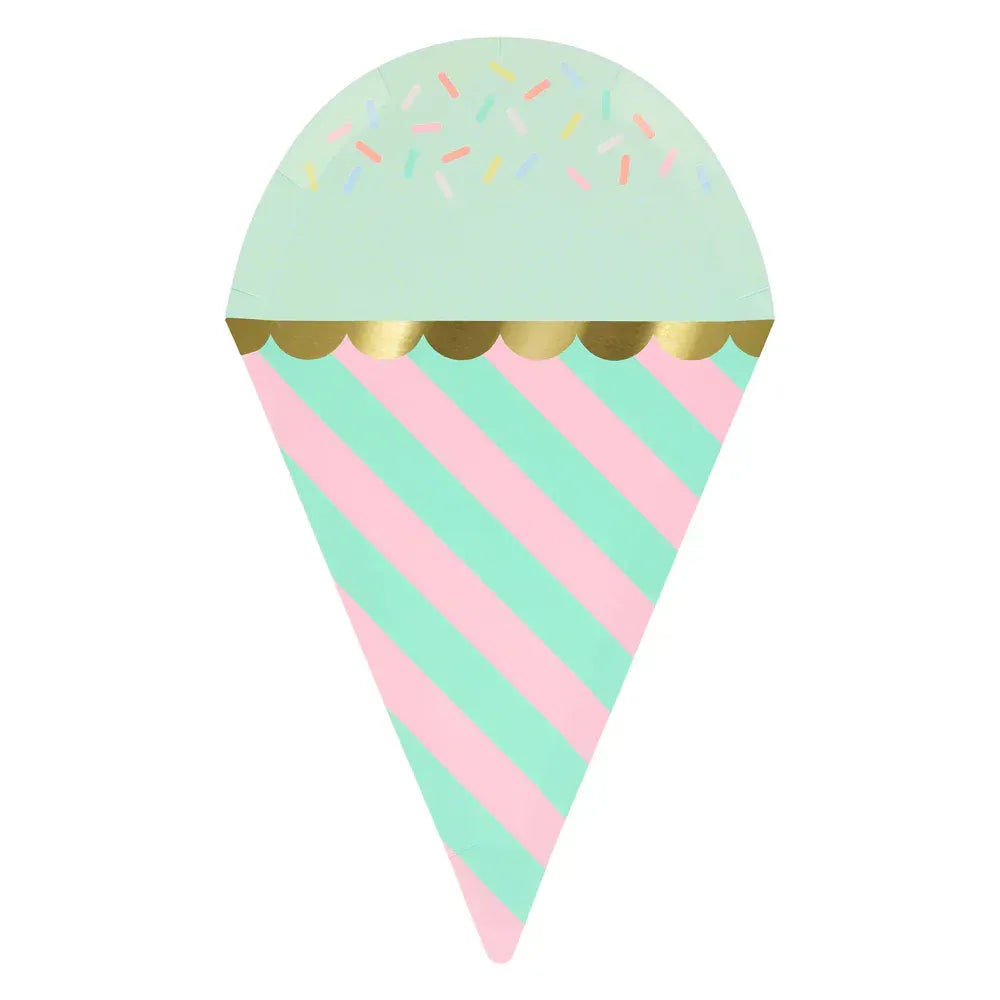 Ice Cream With Sprinkles Plates (x8)