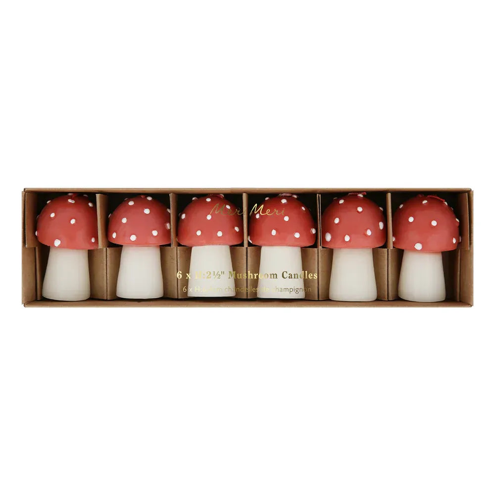 Mini Mushroom Candles (x6)