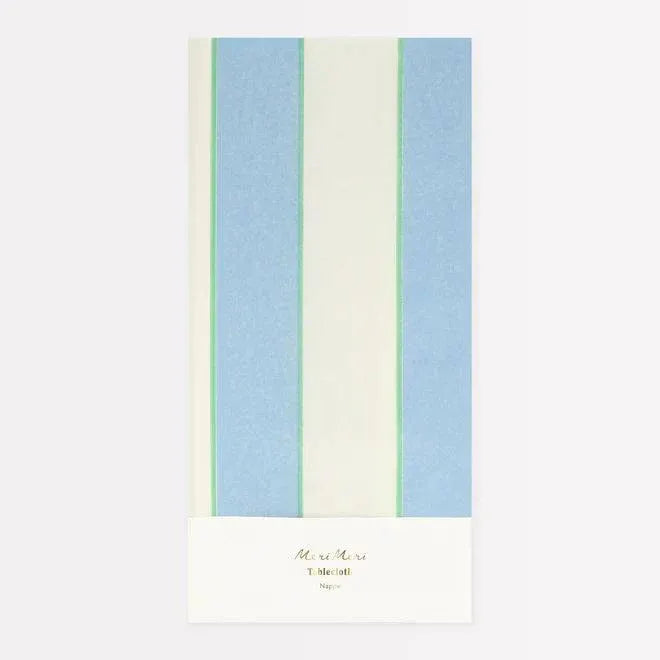 Pale Blue Stripe Tablecloth