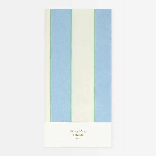 Pale Blue Stripe Tablecloth