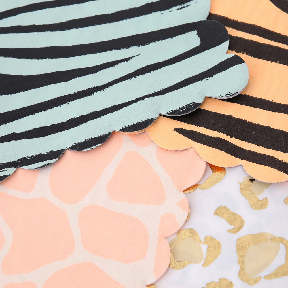 Safari Animal Print Large Napkins (x16)