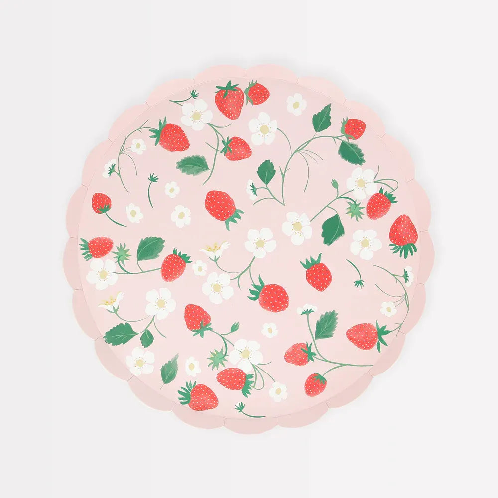 Strawberry Pattern Side Plates (x8)