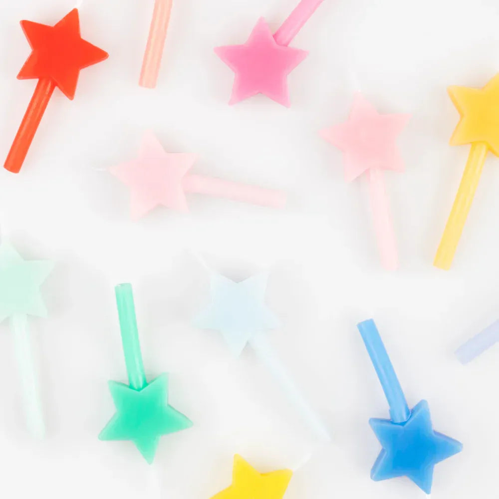 Rainbow Star Candles (12)