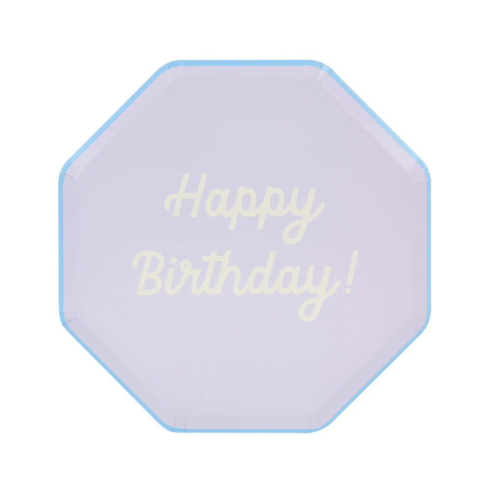 Mixed Happy Birthday Side Plates (x8)