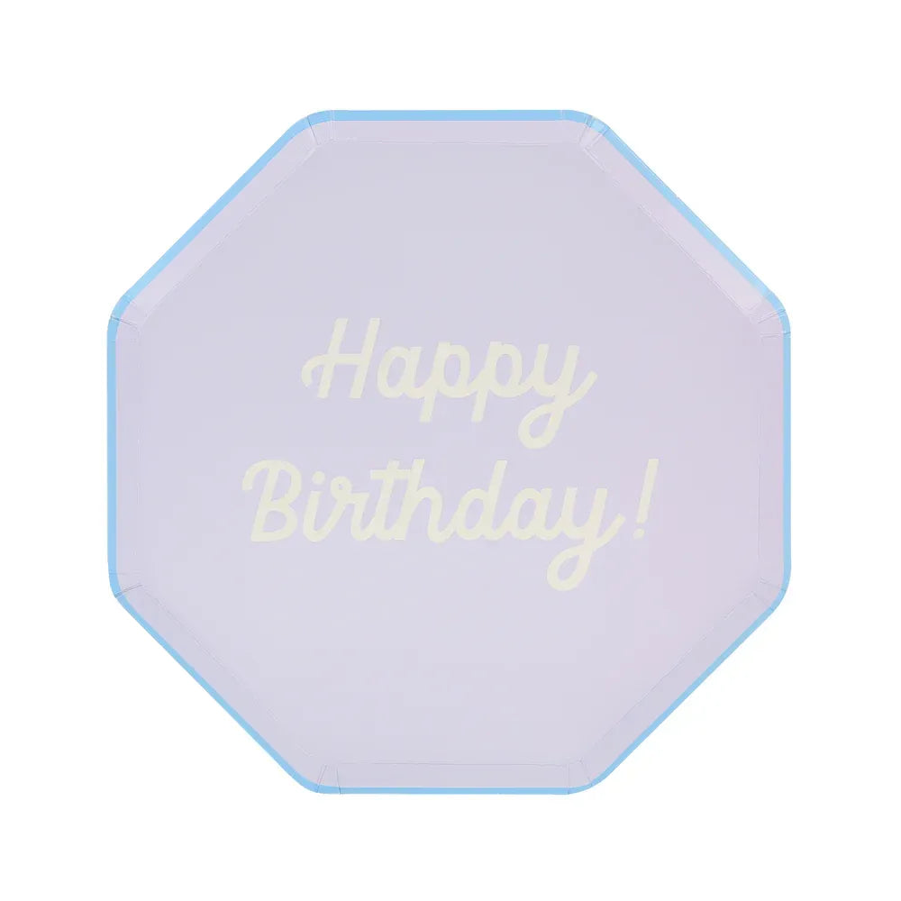 Mixed Happy Birthday Side Plates (x8)