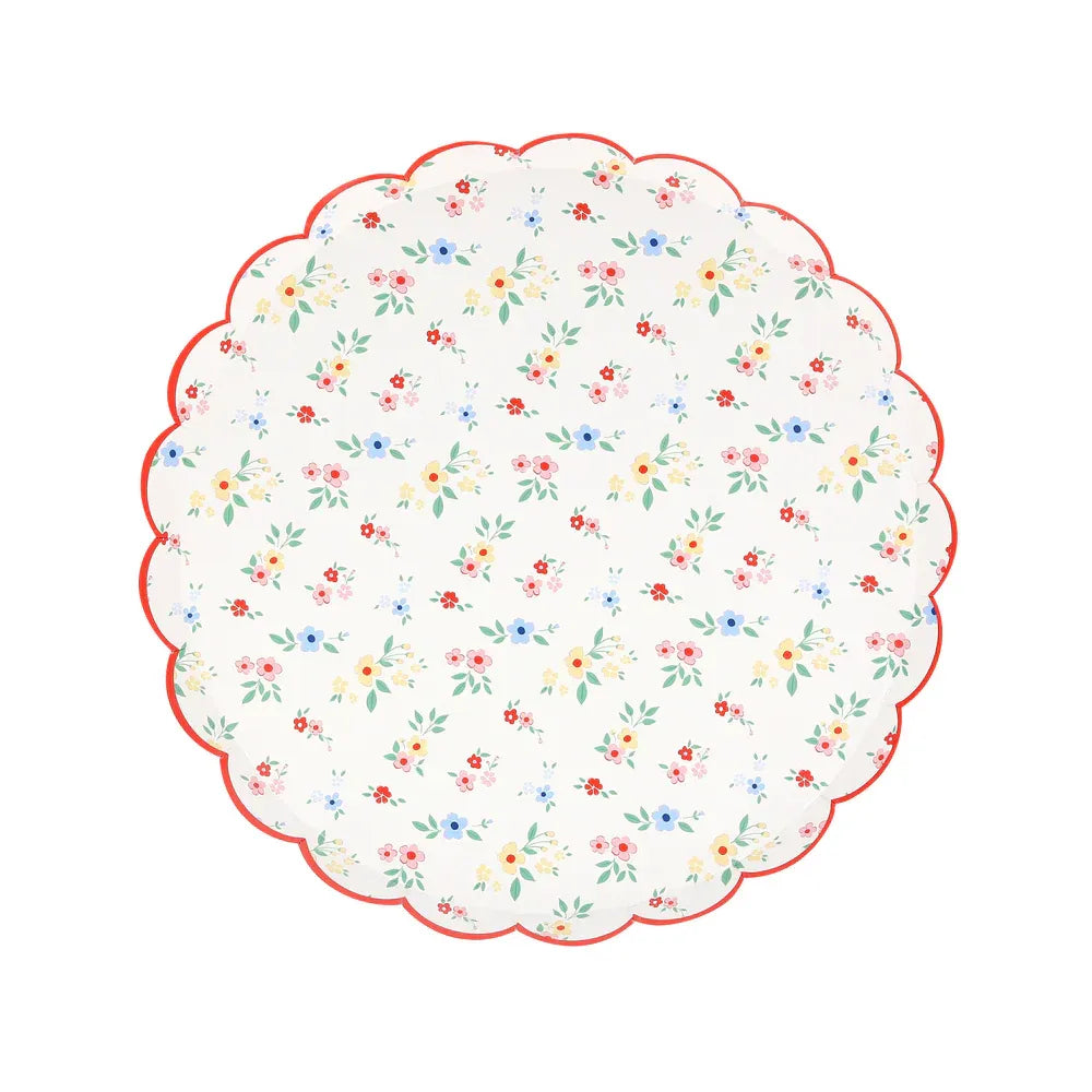 Ditsy Posy Scalloped Side Plates (x8)