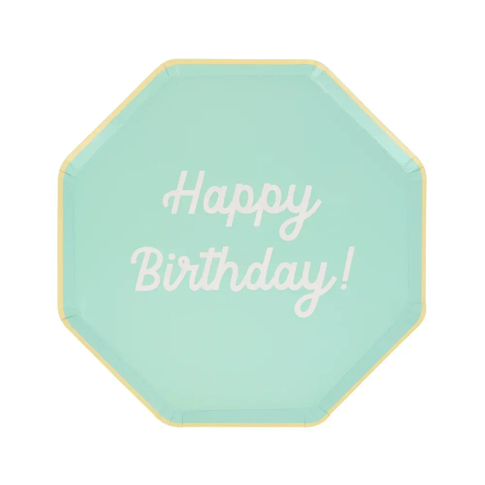 Mixed Happy Birthday Side Plates (x8)