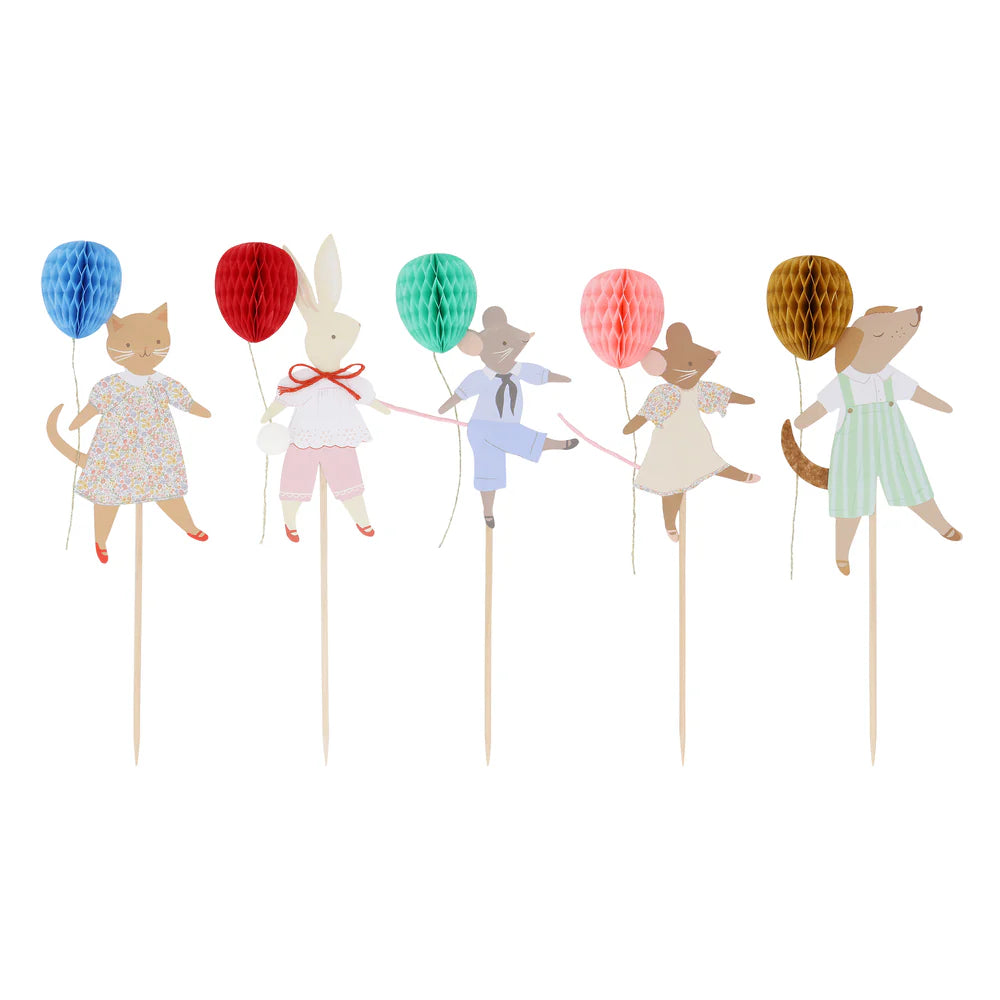 Animal Friends Cake Toppers (x5)