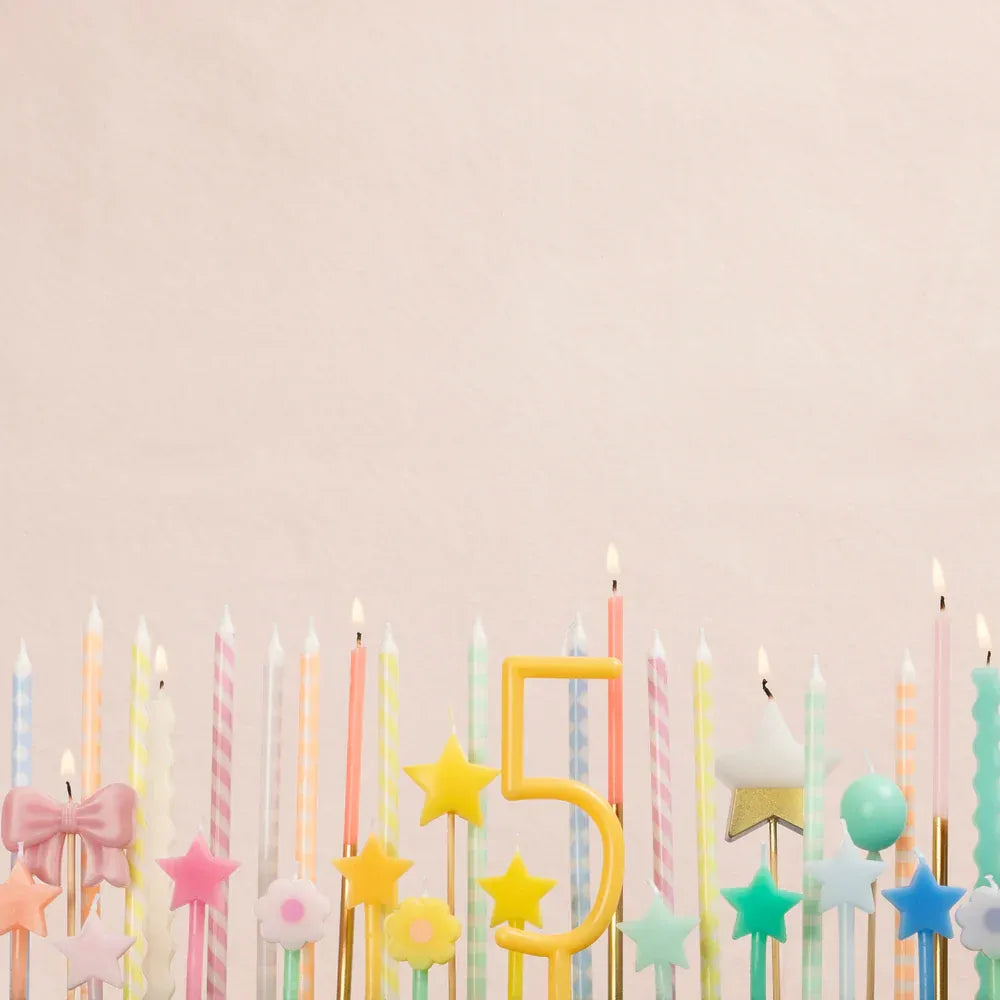 Rainbow Star Candles (12)