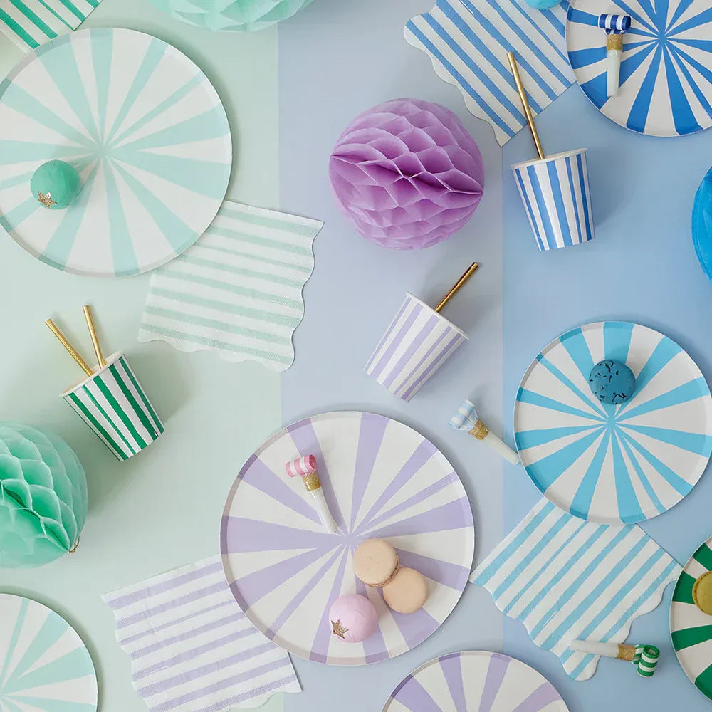 Mixed Stripe Cups (x8)
